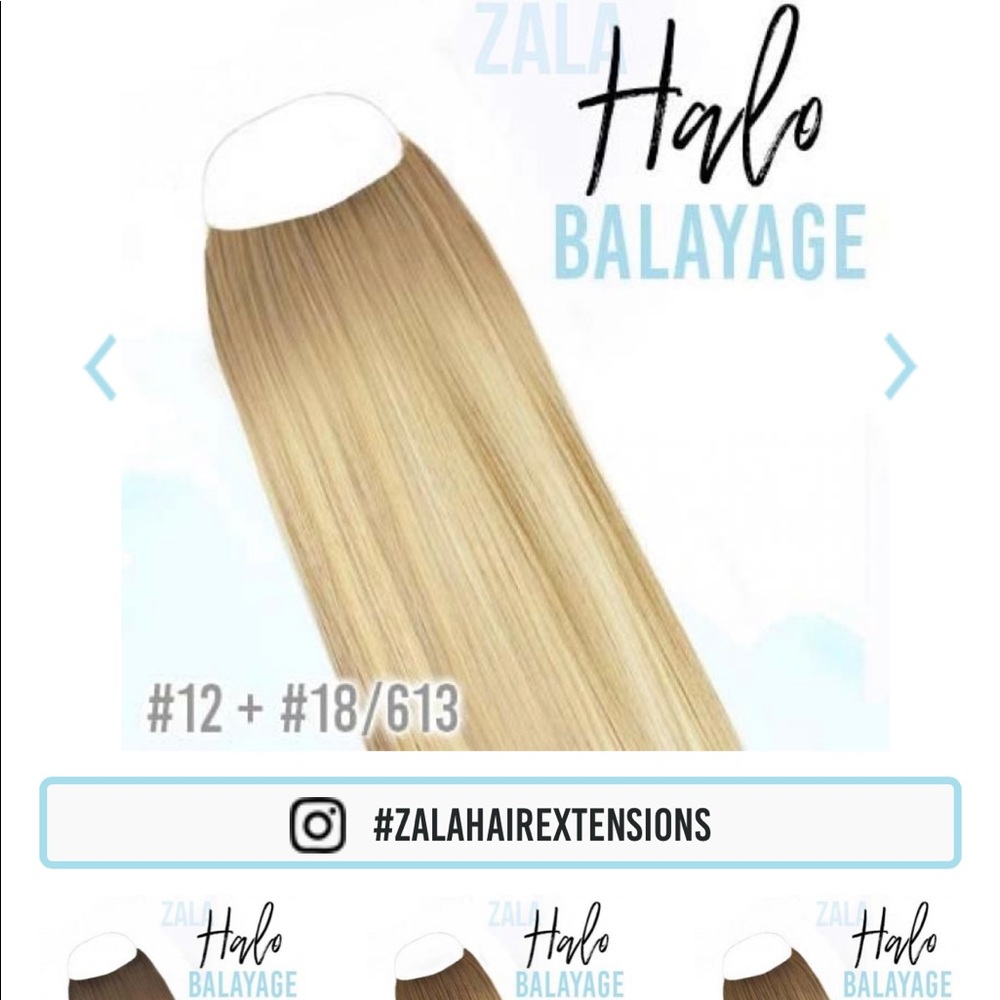 Zala Halo Remy REAL Human Hair Extensions 20inch